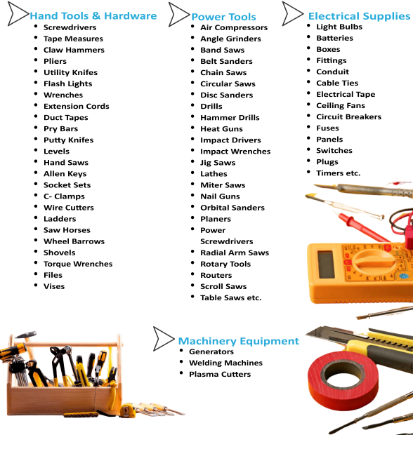 Tools and Machinery
