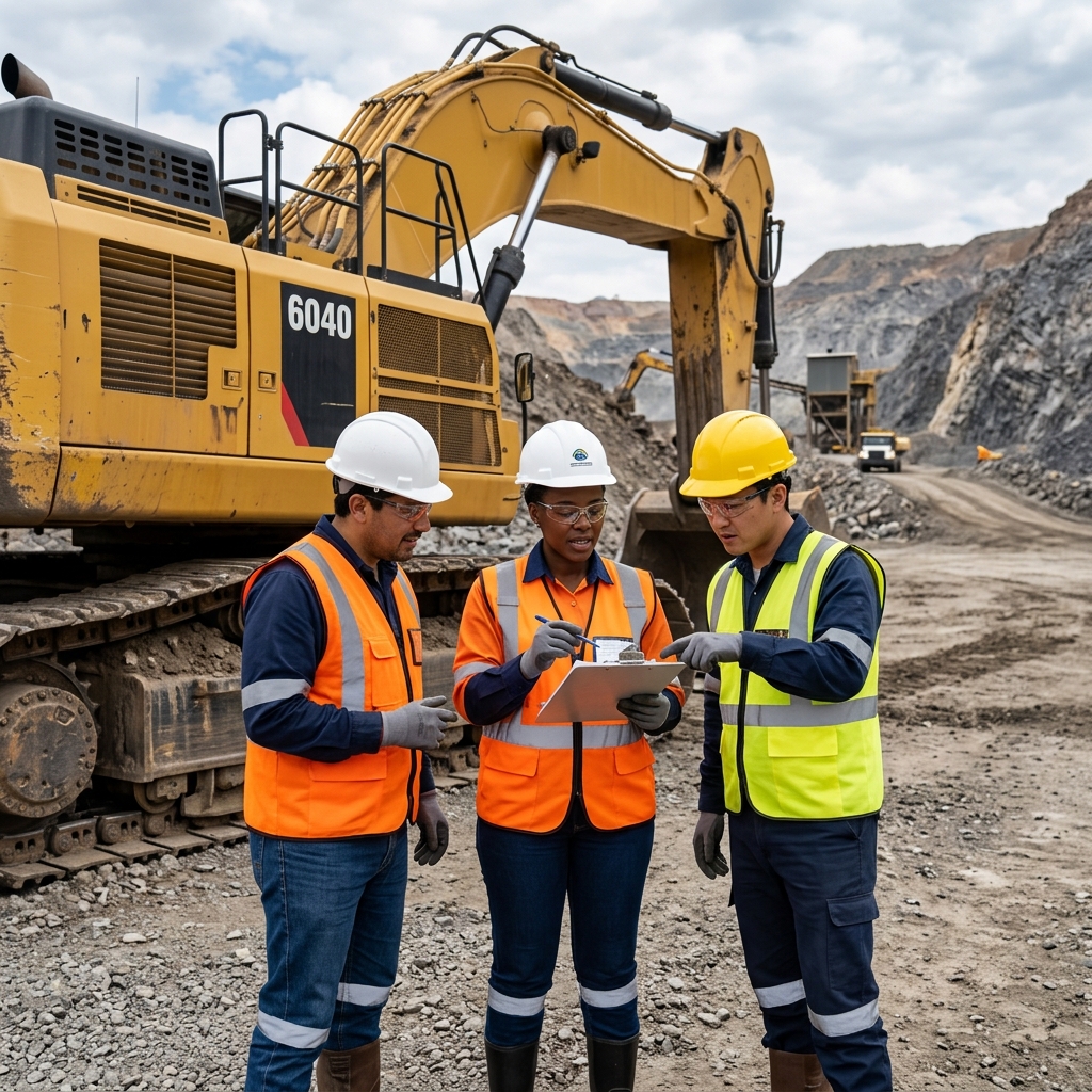 Mining Engineers Inspecting Site